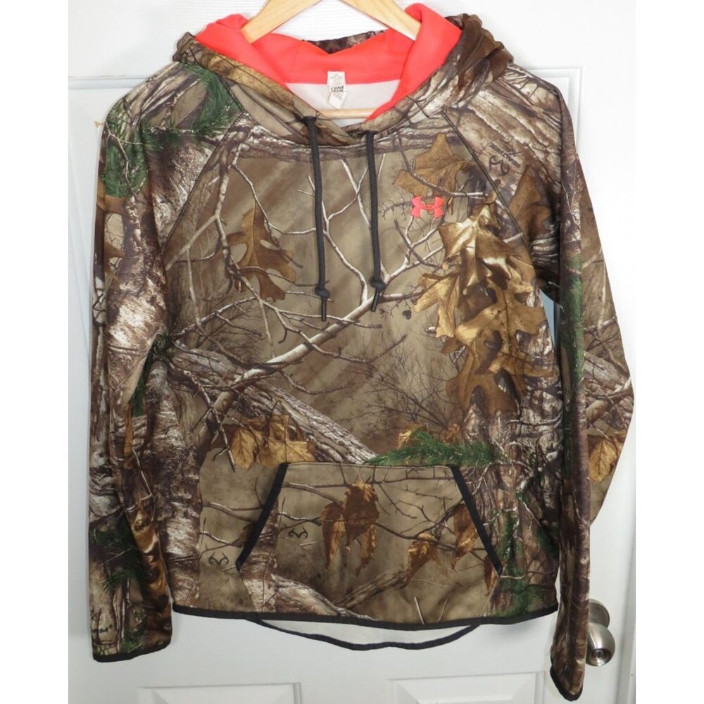 Under Armour Womens Hoodie Sweatshirt Camo Realtree AOP Medium - Loose Fit